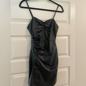 ZARA Black leather dress